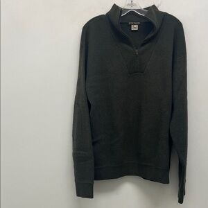Stetson Men's Dark Olive Half-Zip Pullover Sweater